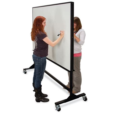 72 x 48"(x2) Double Sided Steel Framed Mobile Dry Erase Board | United Visual Products