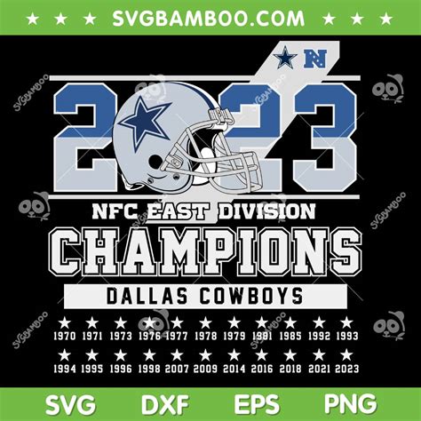 Cowboys Nfc East Champions SVG, 2023 Dallas Cowboy