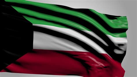 Flag Of Kuwait 37123310 Stock Video at Vecteezy