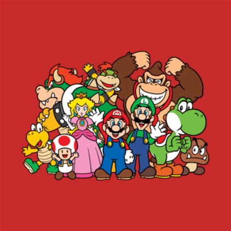 Super Mario Gang - Super Mario - T-Shirt | TeePublic