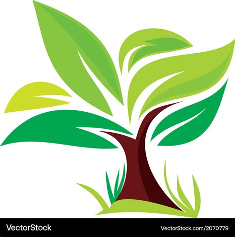 Green tree logo Royalty Free Vector Image - VectorStock