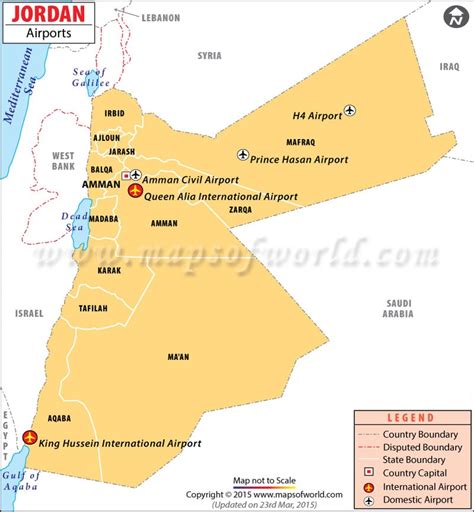 Airports in Jordan, Jordan Airports Map