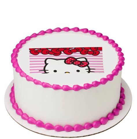 Hello Kitty Big Smiles Edible Cake Image Hello Kitty Big | Etsy