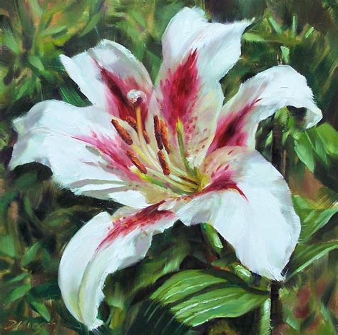 Lily Oil Painting at PaintingValley.com | Explore collection of Lily Oil Painting