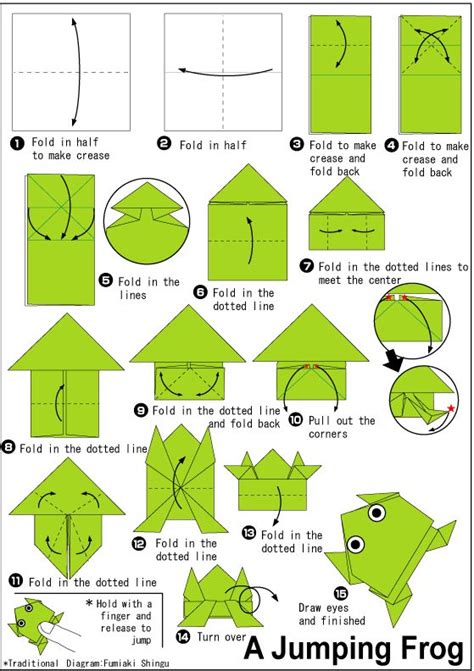 how to make an origami frog out of paper - step by step instructions