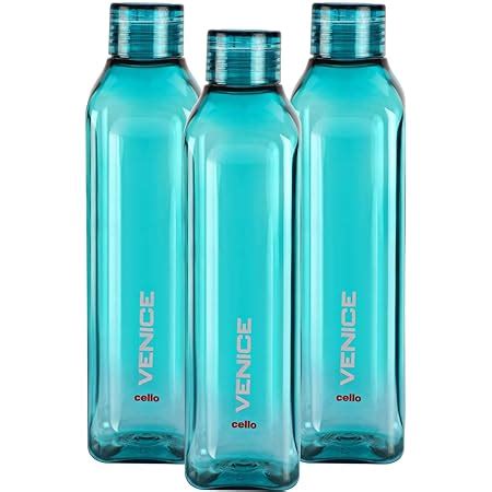 Cello Venice Exclusive Edition Plastic Water Bottle Set, 1 Litre, Set of 5, Multicolour : Amazon ...