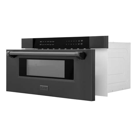 ZLINE 30 Inch 1.2 cu. ft. Built-In Microwave Drawer In Black Stainless ...