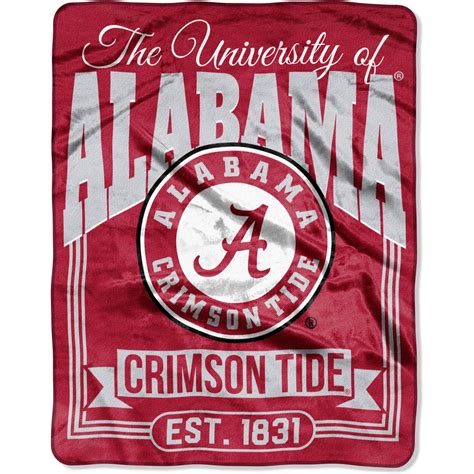 NCAA Alabama Crimson Tide "Traction" 55" x 70" Silk Touch Throw, 1 Each ...