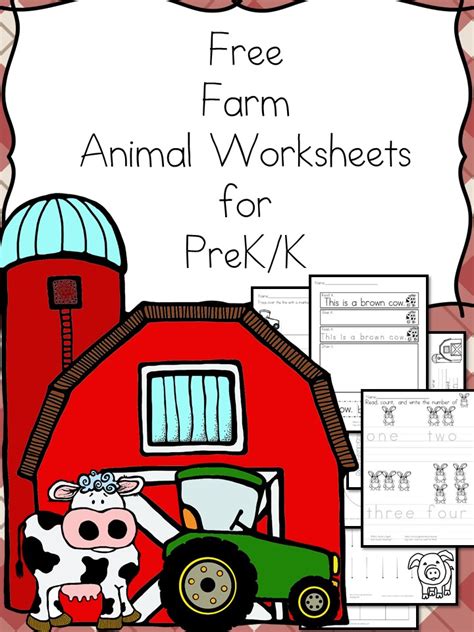 FREE Farm Animal Worksheets Pack