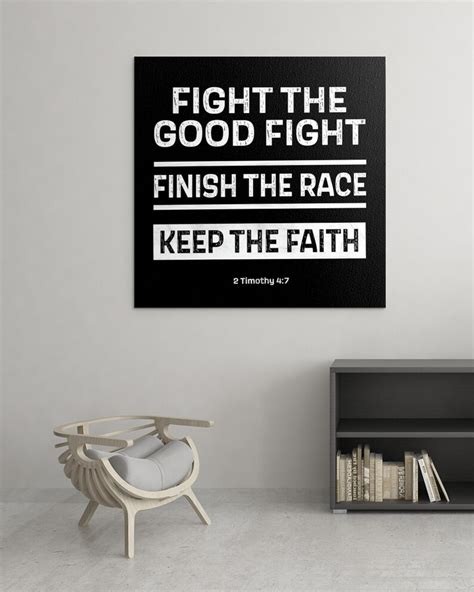 Keep the Faith Wall Art Downloadable Printable Christian Quote on 2 Timothy 4:7 Bible Verse ...