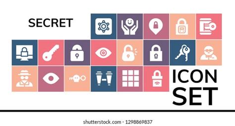 Secret Icon Set 19 Filled Secret Stock Vector (Royalty Free) 1298869837 | Shutterstock