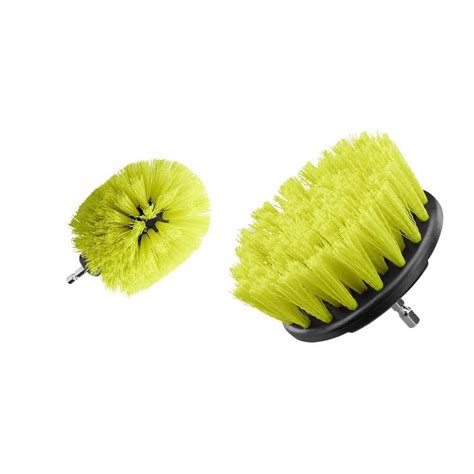 RYOBI Medium Bristle Brush Multi-Purpose Cleaning Kit (2-Piece) A95MP1 Outdoor Cleaning ...
