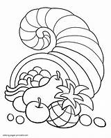 Printable coloring Pages Thanksgiving Cornucopia  COLORING PAGES sketch template