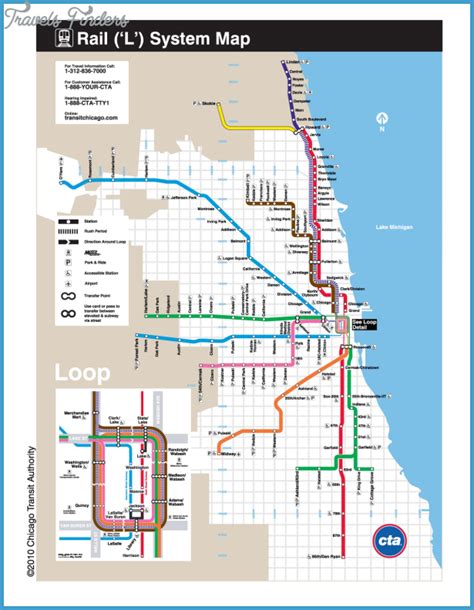 Chicago Subway Map - TravelsFinders.Com