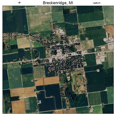 Aerial Photography Map of Breckenridge, MI Michigan