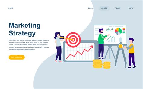 Modern flat web page design template of Marketing Strategy 279904 Vector Art at Vecteezy