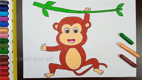 Monkey Drawing For Kids