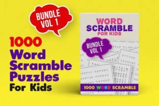 Word Scramble Puzzles for Kids Graphic by KDP Interior Crafts · Creative Fabrica