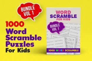 Word Scramble Puzzles for Kids Graphic by KDP Interior Crafts ...