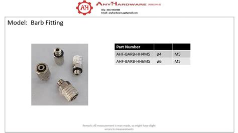 Barb Fitting – Any Hardware