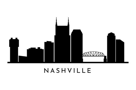 Free Vector | Hand drawn nashville skyline silhouette