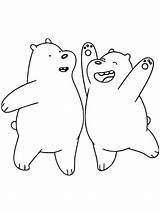 We Bare Bears coloring pages sketch template