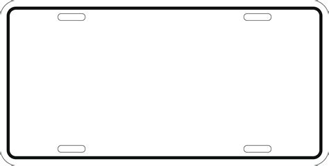 License Plate Template Printable