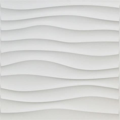 Buy Art3d Plastic 3D Wall Panel PVC Wave Wall Design, White, 19.7" x 19 ...