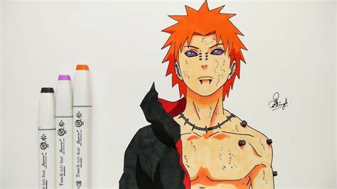 How To Draw Pain - Step By Step (Tutorial) - Naruto Shippuden - ViYoutube