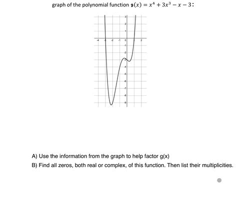 Solved graph of the polynomial function g(x)=x4+3x3-x-3 ﻿:A) | Chegg.com