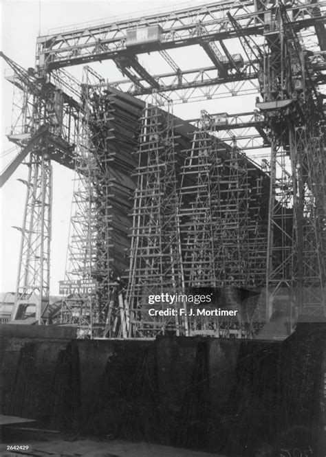 The White Star liner 'Titanic' in course of construction at the... News Photo - Getty Images