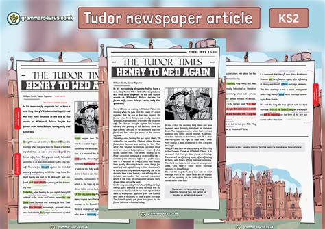 Year 5/6 - Model Text - Newspaper Report- The Tudors: Henry Weds Again! - Grammarsaurus