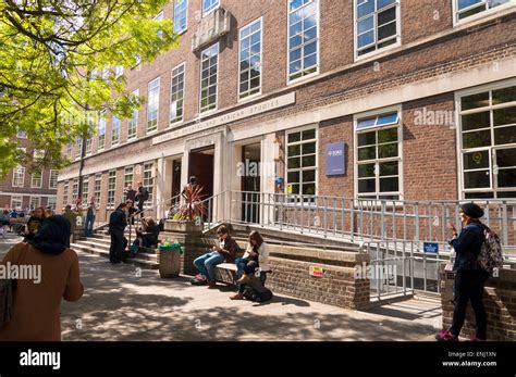 Students on campus at SOAS, University of London formally known as the School of Oriental and ...