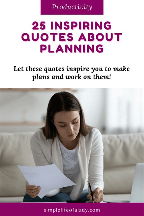 25 Inspiring Quotes About Planning - Simple Life of a Lady | Planning ...