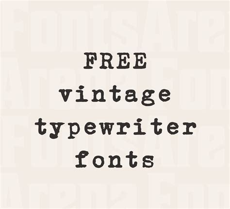 Free vintage typewriter fonts — FontsArena | Typewriter font, Vintage fonts free, Aesthetic fonts