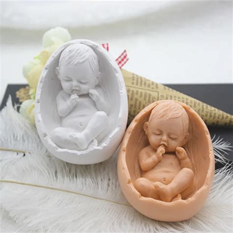 3d baby Silicone molds 3d baby soap mold babies silicone soap molds babies silica gel die Aroma ...