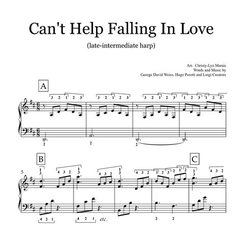 Can’t Help Falling In Love (Late-Intermediate) Course – Learning the Harp