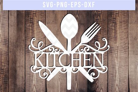 Kitchen Svg Cutting Files, Wall Art, Stencil Svg, Kitchen Decor Sign Dxf, Cricut, Eps Png ...