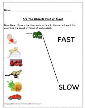 Fast & Slow Tempo Music BUNDLE! | Fast and slow, Kindergarten ...