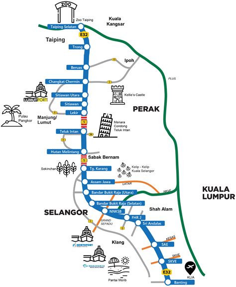 WCE Highway Map – West Coast Expressway Sdn Bhd