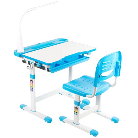 VIVO Blue Height Adjustable Children's Desk and Chair | Kids ...