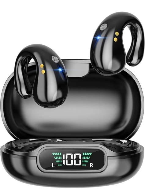 Open Ear Clip Headphones, Wireless Earbuds Bluetooth 5.3 Sports ...