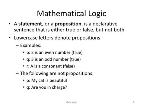 PPT - Mathematical Logic PowerPoint Presentation, free download - ID:5028359