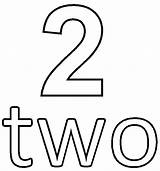 Number Two Coloring Page Pages sketch template