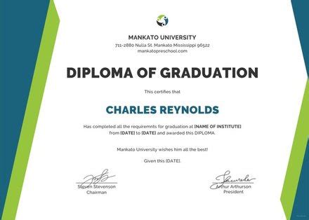 Free Sample Diploma Certificate Template in PSD, MS Word, Publisher ...