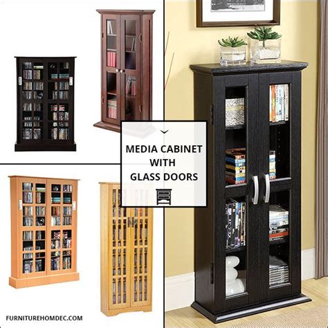 Media Cabinet With Glass Doors | Glass cabinet doors, Media cabinet, Glass door