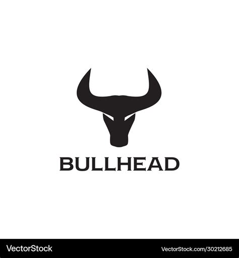 Bull head logo design template Royalty Free Vector Image