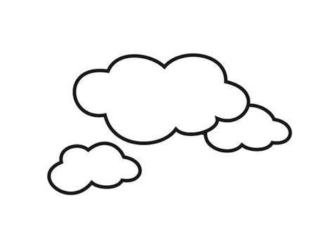 Awesome Shape Of Clouds Coloring Page : Kids Play Color (Görüntüler ile) | Aplike şablonları ...