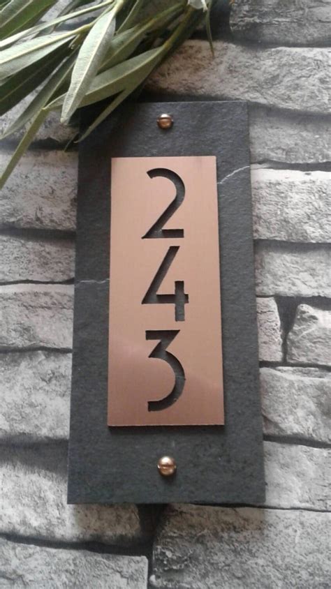 5 House Number, Modern House Number, House Number Plaque, Number 18, Contemporary House Numbers ...