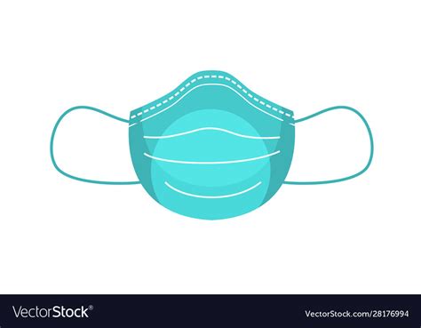 Medical face mask flat Royalty Free Vector Image